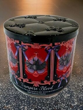 Bath and Body Works Vampire Blood 3-Wick Candle 14.5 oz New